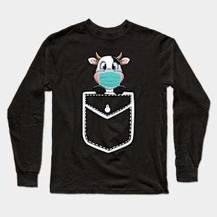 Cow in Your Front Pocket T Shirt Dog Puppy Gifts Women Long Sleeve T-Shirt